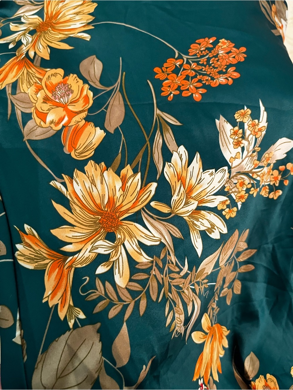 12th Tribe Teal Strapless Floral Maxi Dress - Picture 4 of 5